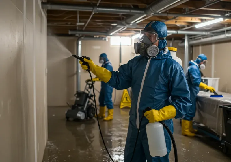 Basement Sanitization and Antimicrobial Treatment process in Citrus Springs, FL