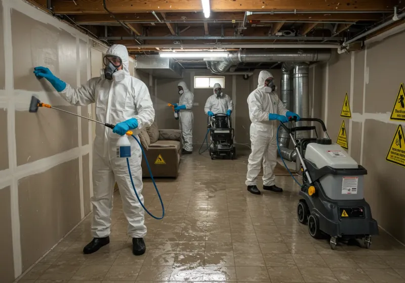 Basement Moisture Removal and Structural Drying process in Citrus Springs, FL